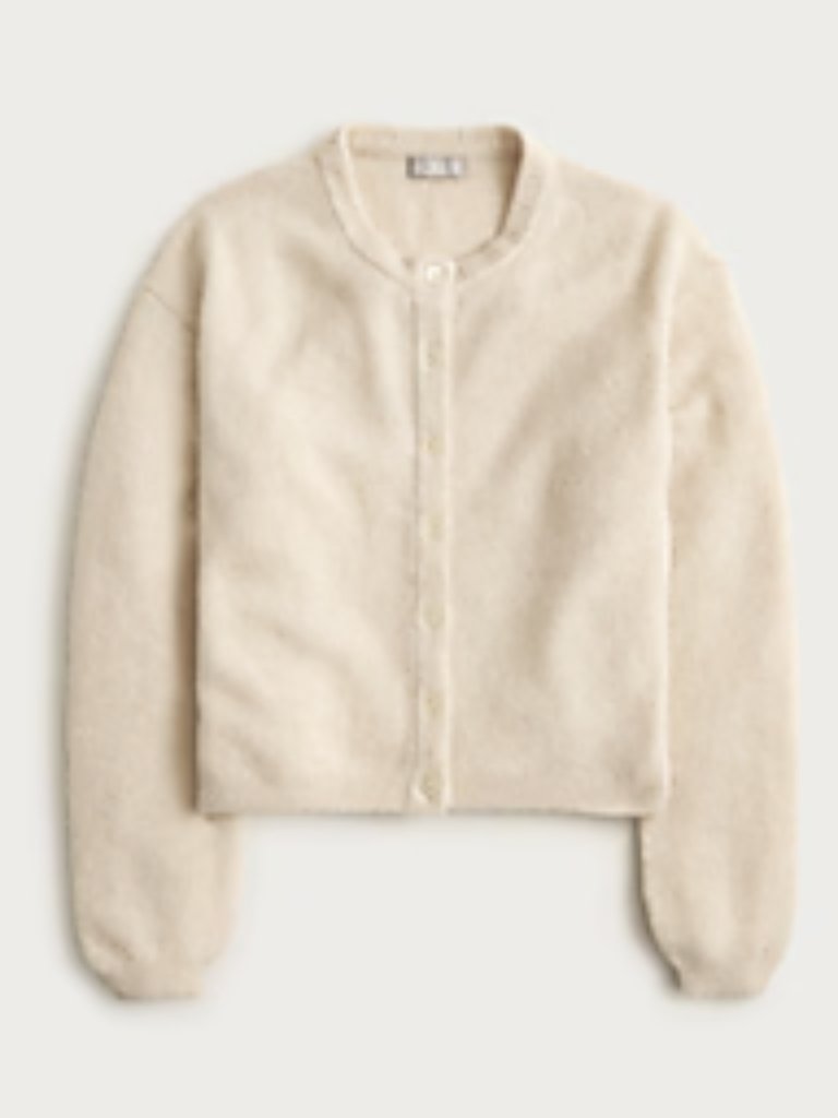 J.Crew Supersoft Bubble Hem Cardigan M Nwt
